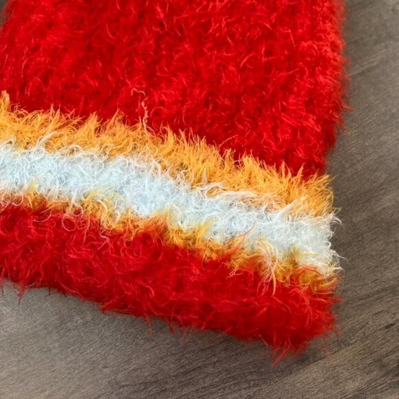 NWOT Free People Airy Rib Stripe Beanie Red - Picture 2 of 3